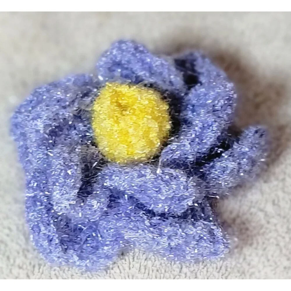 Lavender and yellow flower scrubby